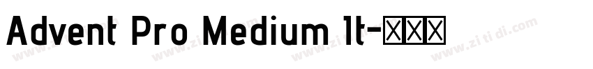 Advent Pro Medium It字体转换